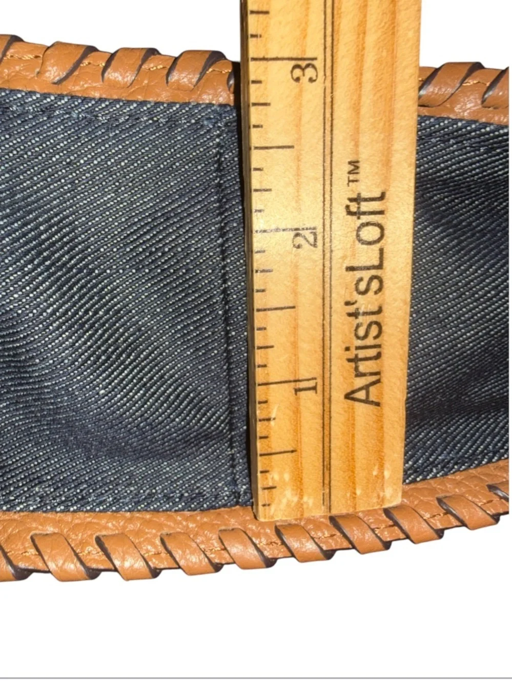 Michael Kors Denim & Leather Chain Crossbody Shoulder Bag